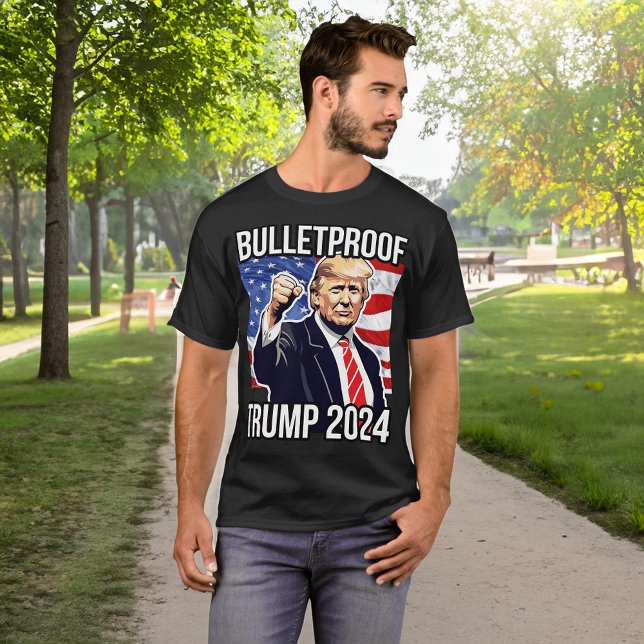 Bulletproof Pro Donald Trump 2024 Wahl USA T-Shirt (trump 2024 shirt)