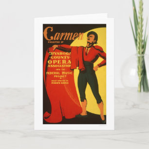 Bullfighter Carmen WPA 1939 Karte