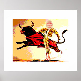Bullfighter-Karnevals-Ausschnitt-Plakat Poster