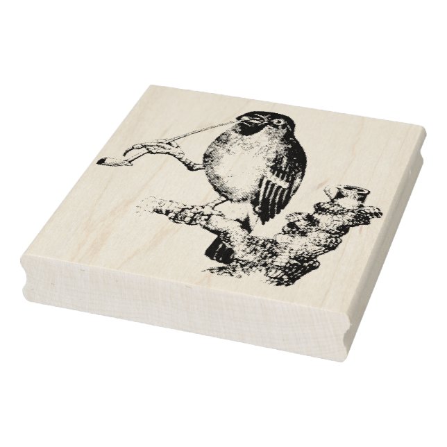 Bullfinch Rauchen Rohrleitung Gummi Briefmarke Gummistempel (Stempel)