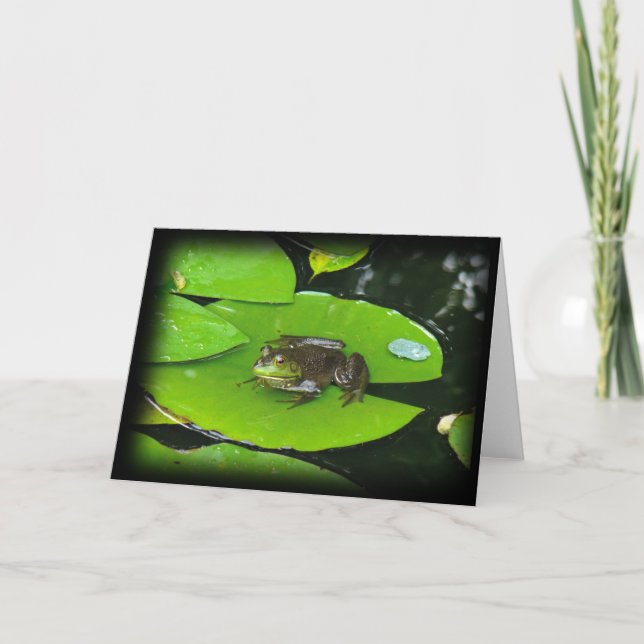 Bullfrog auf Lilypads Karte (Vorderseite)