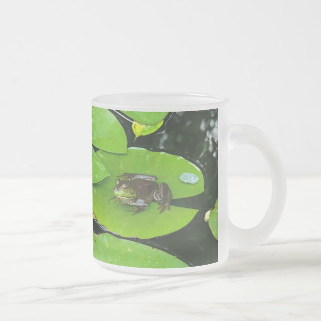 Bullfrog auf Lilypads Mattglastasse (Rechts)