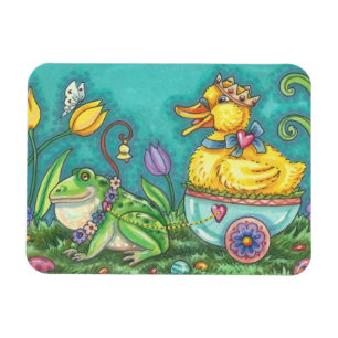 BULLFROG & DUCK DRUCK EASTER SPRING MAGNET