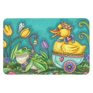 BULLFROG & DUCK DRUCK EASTER SPRING MAGNET LGE