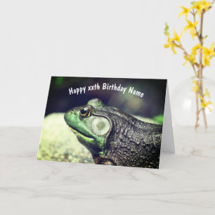 Bullfrog Gedanken Personalisiert Geburtstag  Karte