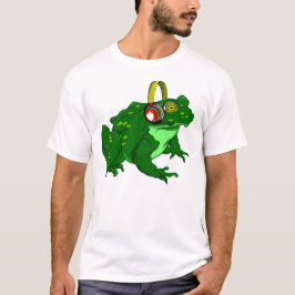 Bullfrog mit niedlichen Cartoon und Kopfhörern T-Shirt