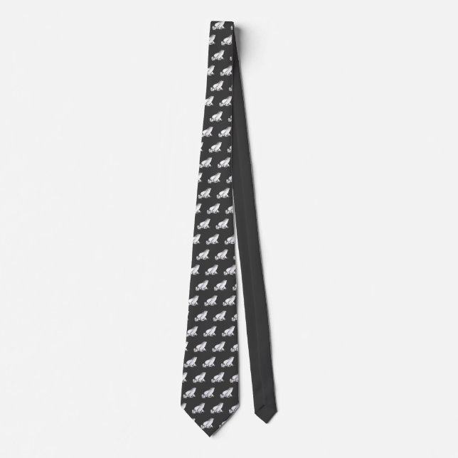 Bullfrog Tie Wildlife Art Tie Frog Neckties Gifts Krawatte (Vorderseite)