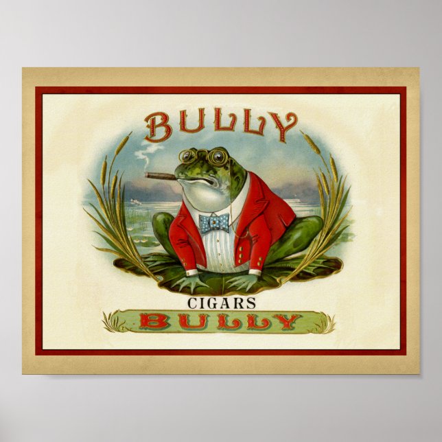 Bullfrog-Vintage Zigarrenschachtel Poster (Vorne)