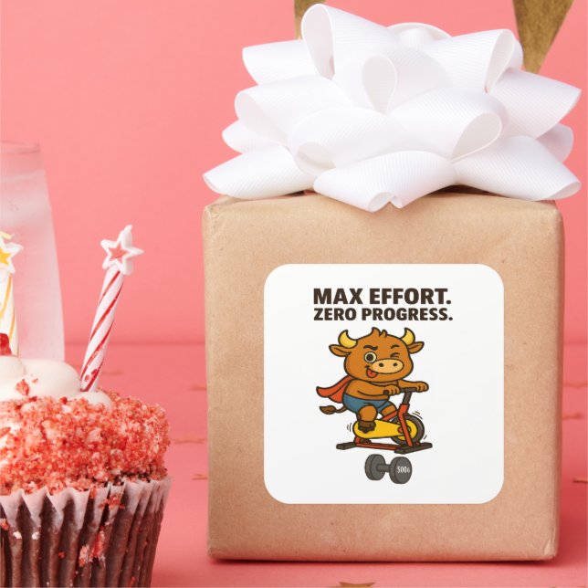 Bullio Gym Spaß Sticker - Gag-Geschenk für Workout (Party)