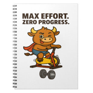 Bullio on Toy Bike - Funny Workout Notebook Notizblock