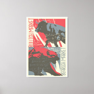 Bullische bärische Börse Leinwand Kunst