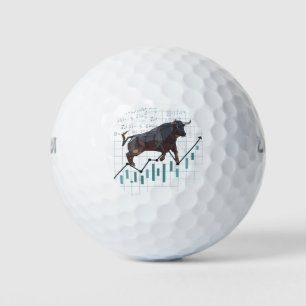 Bullischer Trend an der Börse Golfball
