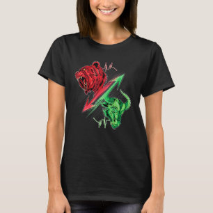 Bullish Bearish Bull Vs Bear Stock Market Investor T-Shirt