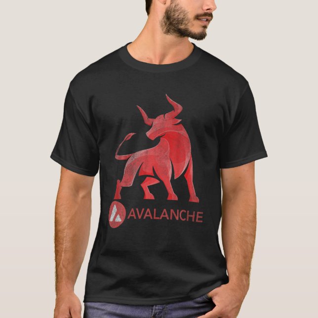Bullmarkt Avalanche AVAX Münzprägung Token Walle T-Shirt (Vorderseite)