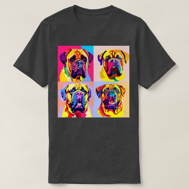 Bullmastiff Art Dog Lover Geschenke T-Shirt (Design vorne)