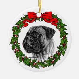 Bullmastiff Art von Glenda S. Harlan Keramik Ornament