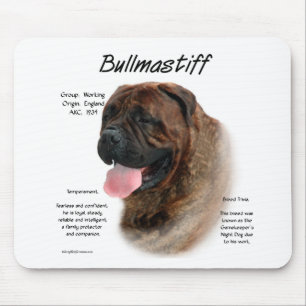 Bullmastiff (Bindle) History Design Mousepad