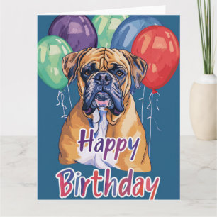 Bullmastiff Birthday Karte