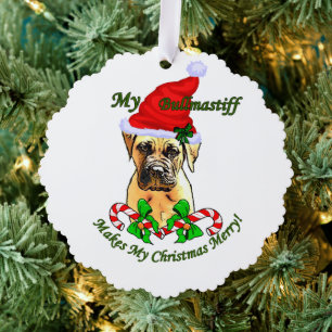Bullmastiff Christmas Geschenke Ornament Karte