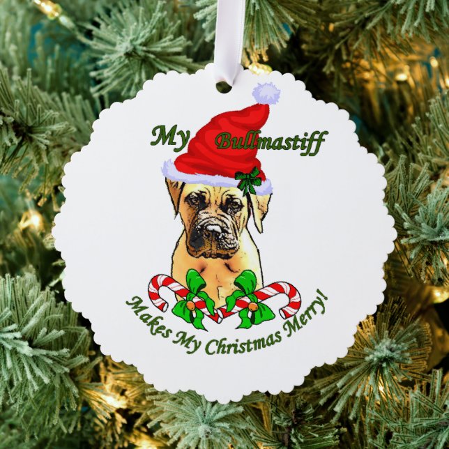 Bullmastiff Christmas Geschenke Ornament Karte (Insitu (Baum))