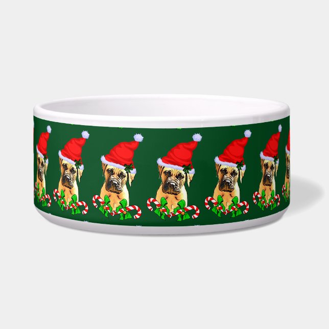 Bullmastiff Dog Christmas Napf (Vorderseite)