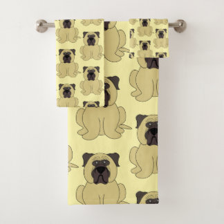 Bullmastiff Dog Design Badhandtuch Set