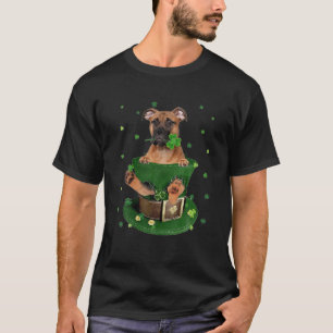 Bullmastiff Dog Kleeblatt Hat Clovers St Patrick's T-Shirt