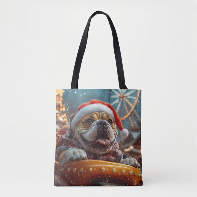 Bullmastiff Dog Roller Untersetzer Weihnachten (Vorderseite)