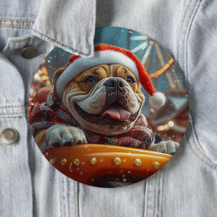 Bullmastiff Dog Roller Untersetzer Weihnachten Button