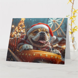 Bullmastiff Dog Roller Untersetzer Weihnachten Karte