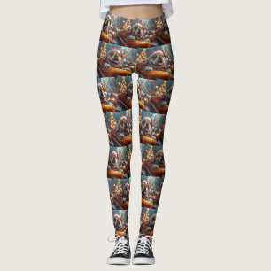 Bullmastiff Dog Roller Untersetzer Weihnachten Leggings
