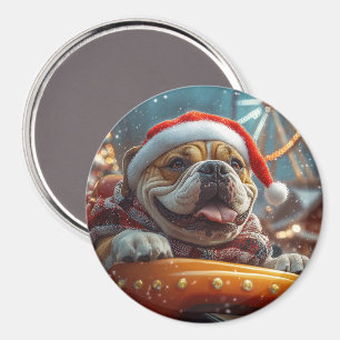 Bullmastiff Dog Roller Untersetzer Weihnachten Magnet
