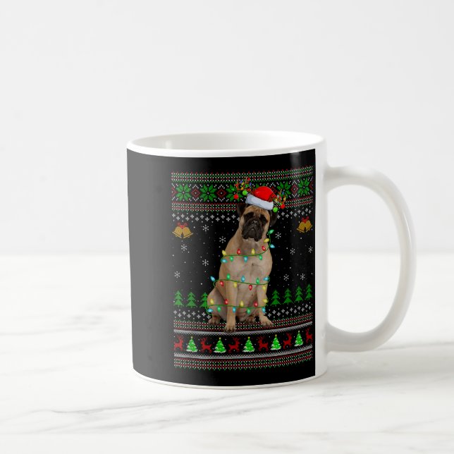 Bullmastiff Dog Ugly Christmas Sweaters Holiday Sa Kaffeetasse (Rechts)