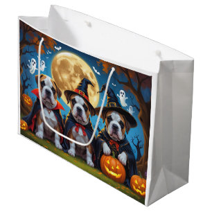 Bullmastiff Dogs Pumpkin Halloween Funny Große Geschenktüte