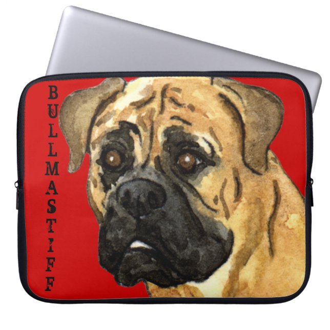 Bullmastiff-Farbblock Laptopschutzhülle (Vorderseite)