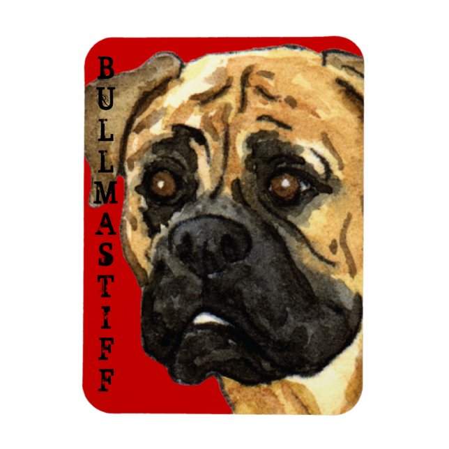 Bullmastiff-Farbblock Magnet (Vertikal)