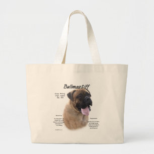 Bullmastiff (fawn) History Design Jumbo Stoffbeutel