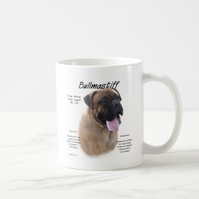 Bullmastiff (fawn) History Design Tasse (Rechts)