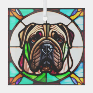 Bullmastiff "Festes Glas" Ornament Aus Glas
