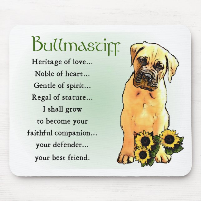 Bullmastiff-Geschenke Mousepad (Vorne)