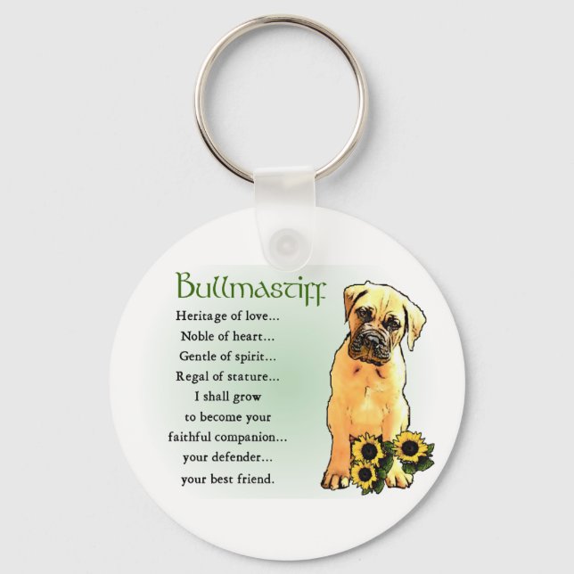 Bullmastiff-Geschenke Schlüsselanhänger (Vorderseite)