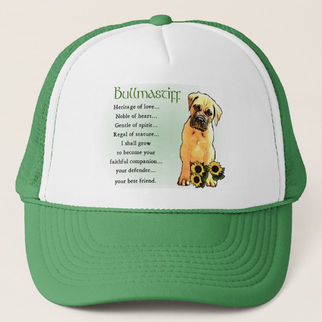 Bullmastiff-Geschenke Truckerkappe (Vorderseite)