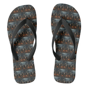 Bullmastiff Halloween Nacht Hunde Delight Flip Flops