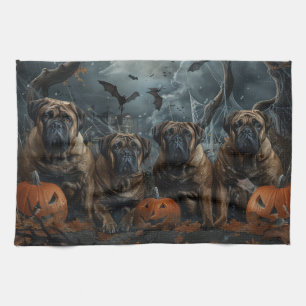 Bullmastiff Halloween Night Doggge Delikatesse Geschirrtuch