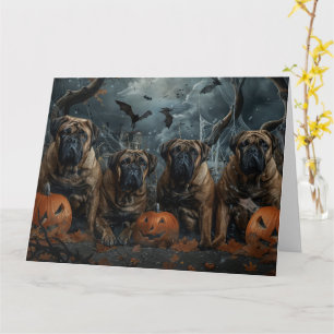 Bullmastiff Halloween Night Doggge Delikatesse Karte