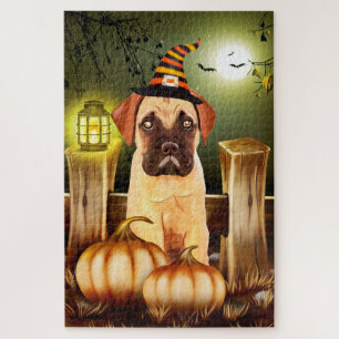 Bullmastiff-Halloween-Puzzle Puzzle