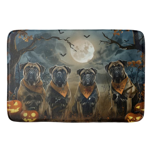 Bullmastiff Halloween Spooky Badematte (Vorderseite)