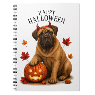 Bullmastiff Halloween Teufelshund Notizblock