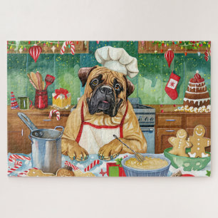 Bullmastiff Holiday Baking: Festliche Weihnachten Puzzle