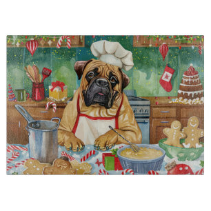 Bullmastiff Holiday Baking: Festliche Weihnachten Schneidebrett